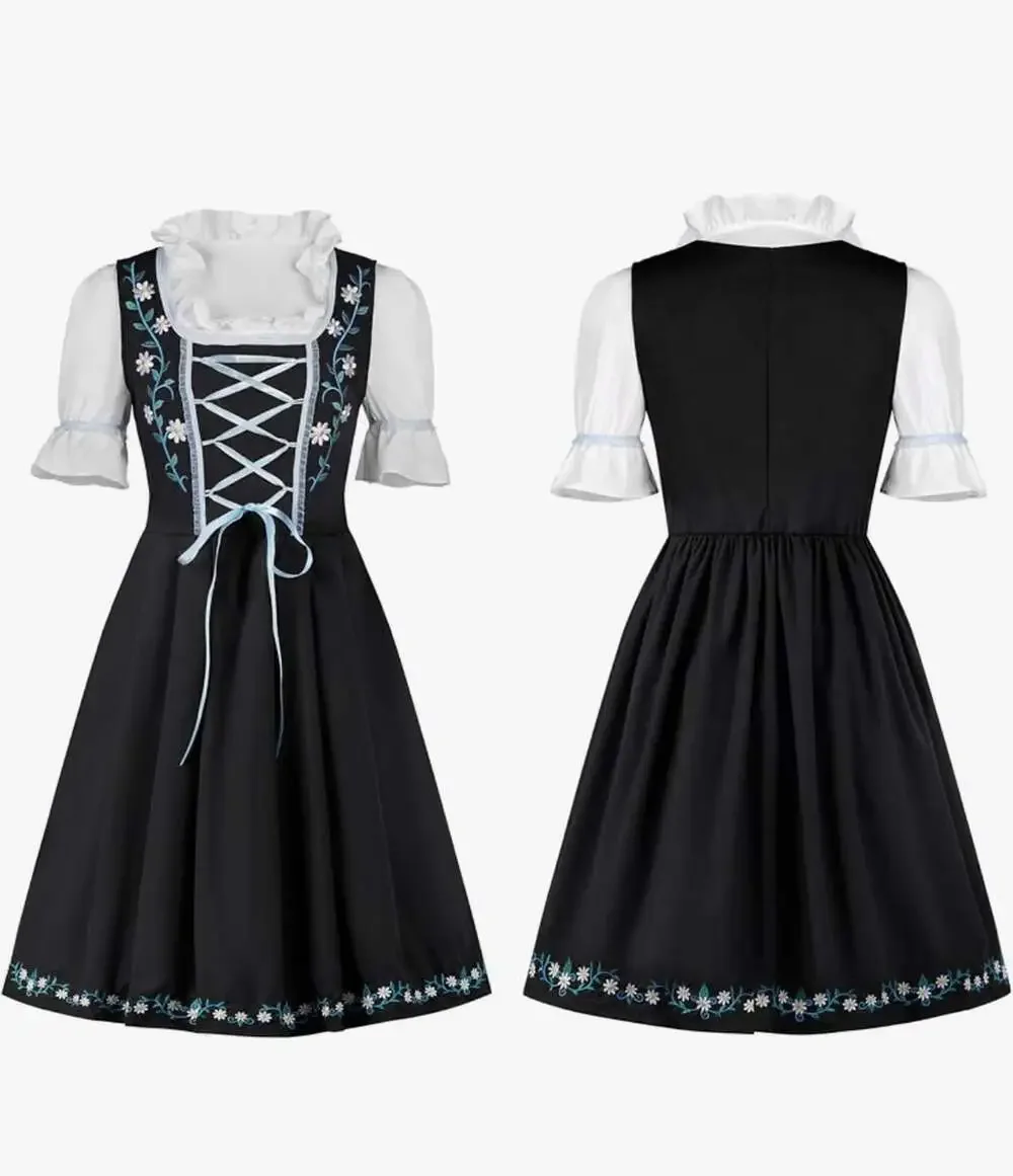 NEW Dirndl Dress Oktoberfest Bavarian Costume German Beer Lady Women's Medium